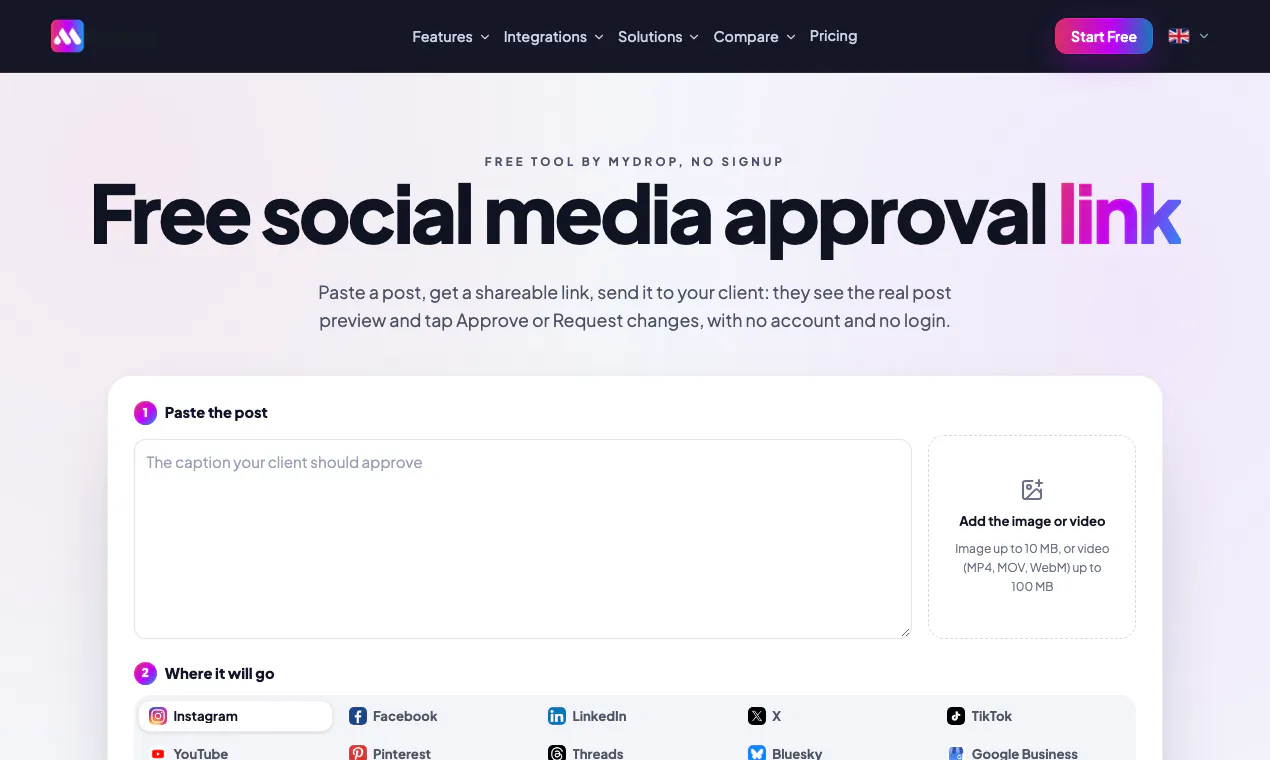Social Media Approval Link gallery image