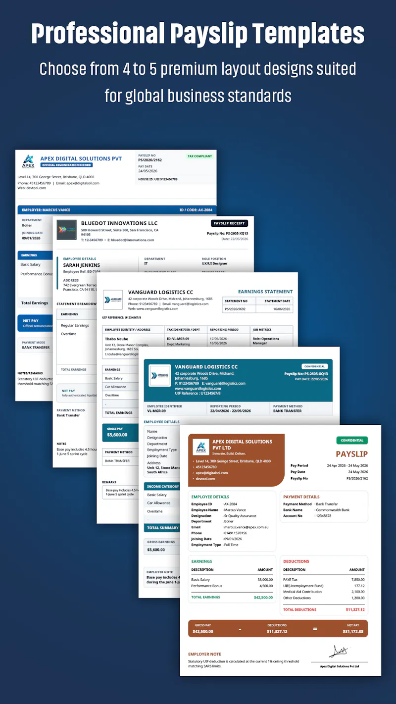 Payslip & Paystub Generator screenshot 1