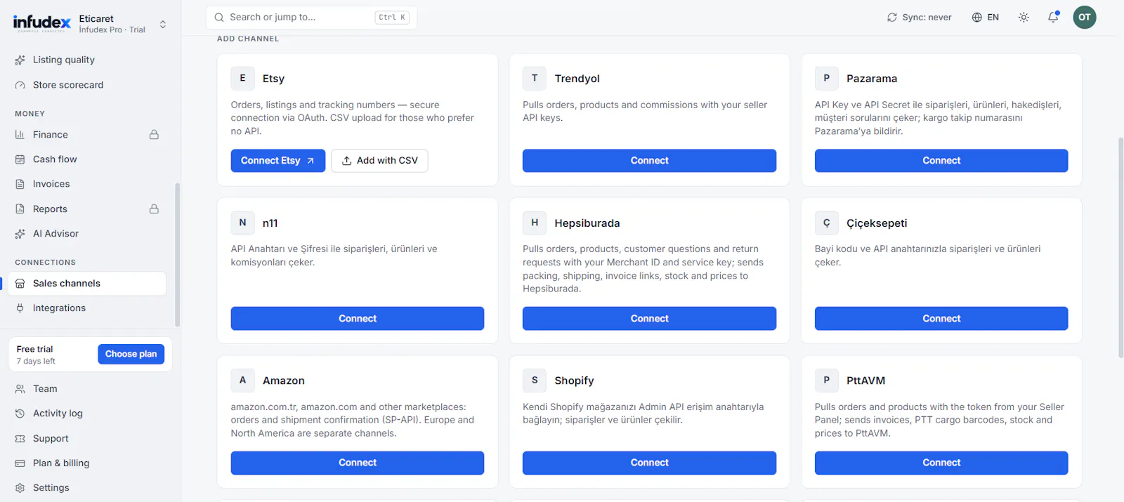 Infudex screenshot 2