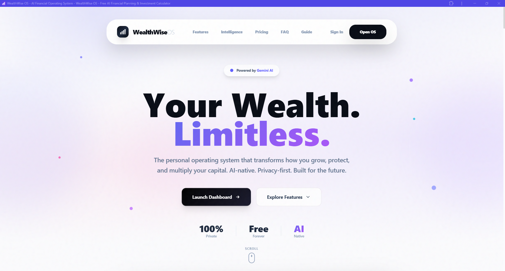 WealthWise OS - Screenshot 2 showing product features and functionality