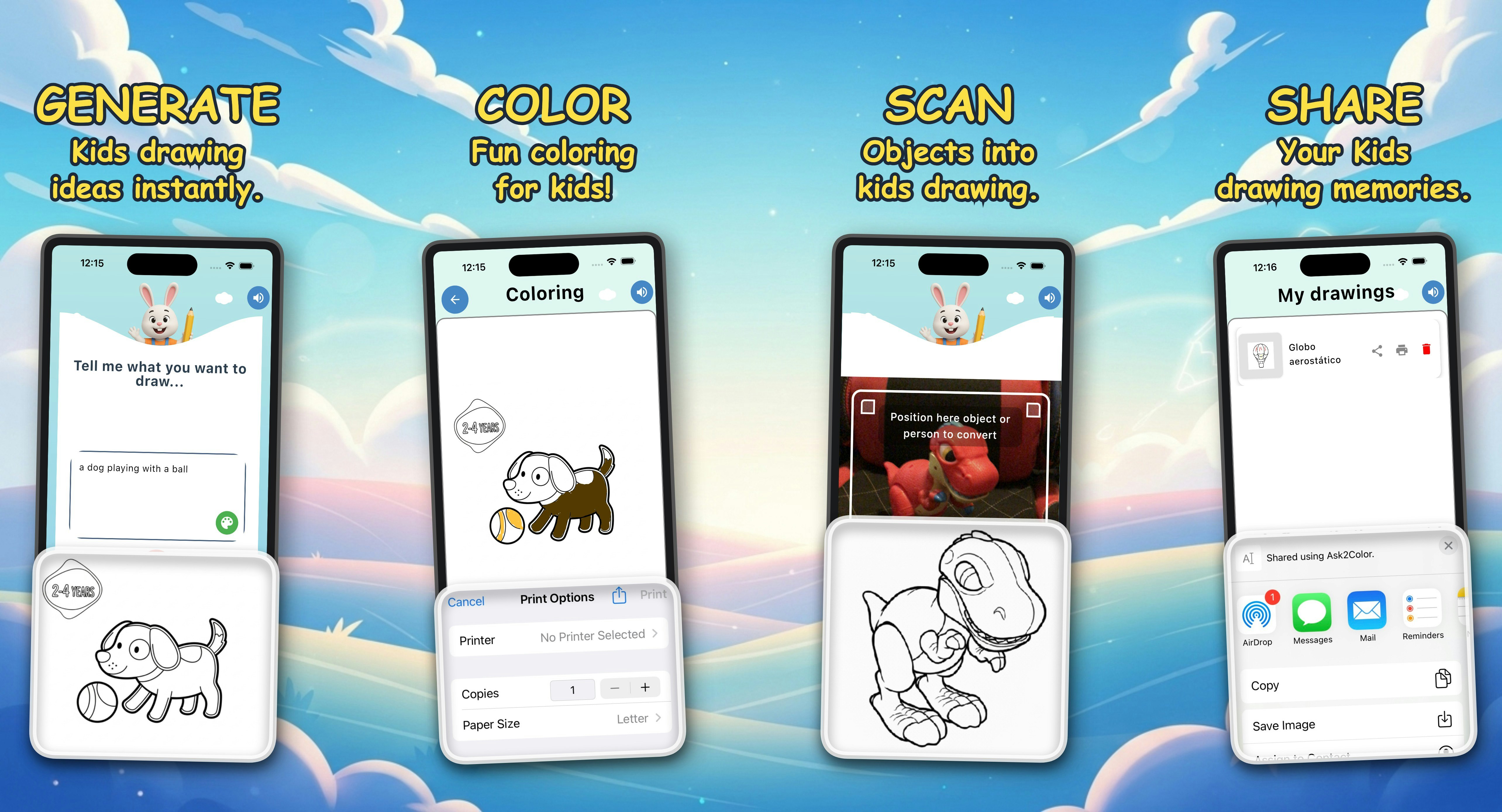 Ask2Color - Disegno per i bambini da colorare - Genera disegni dal testo e colorali nell'app. media 2