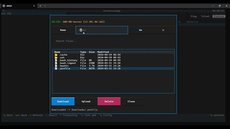 SSHUI: Multi-Ansible Inventory Manager screenshot 1 (video preview)
