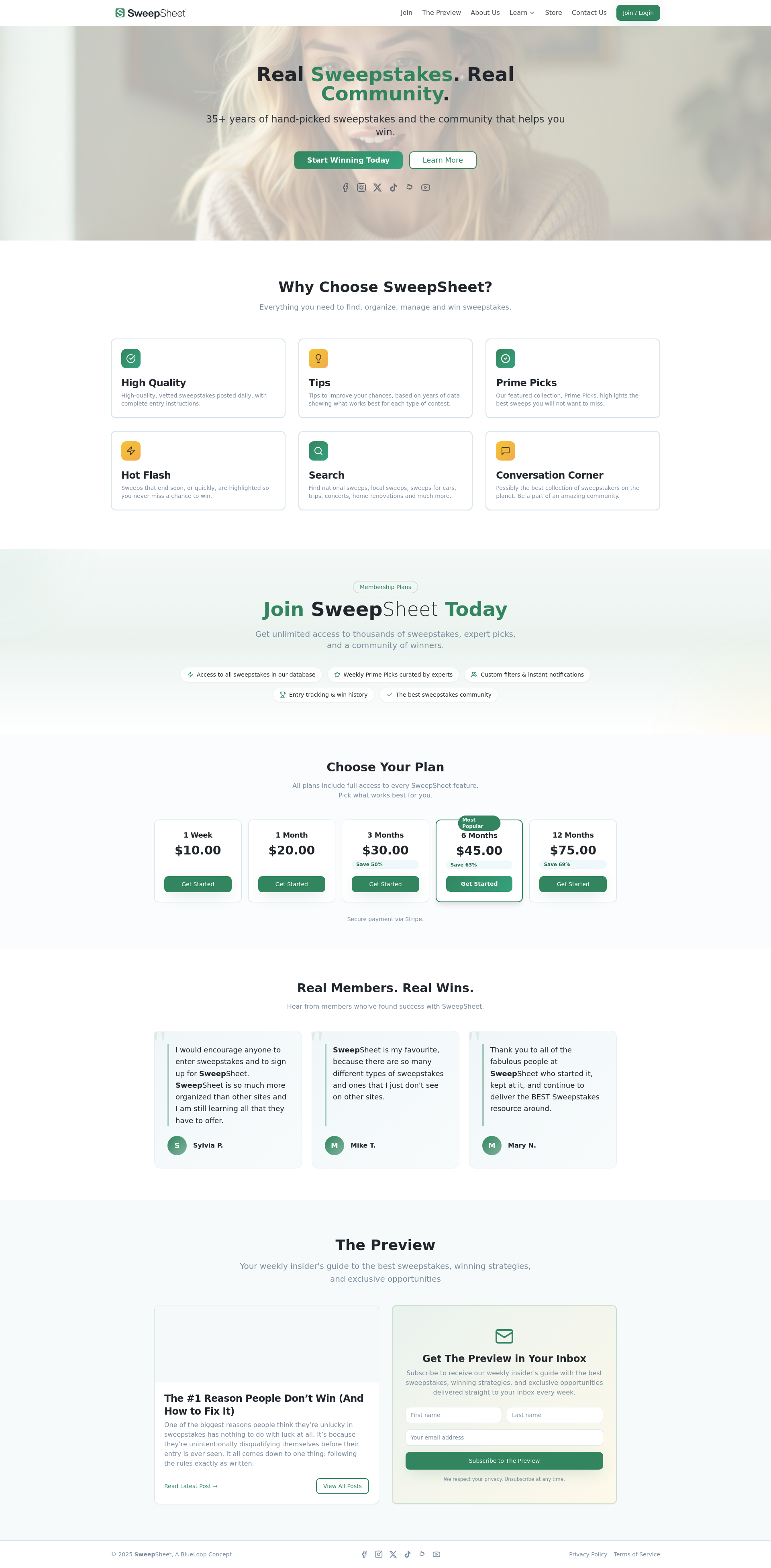 SweepSheet - Main product screenshot demonstrating key features and user interface
