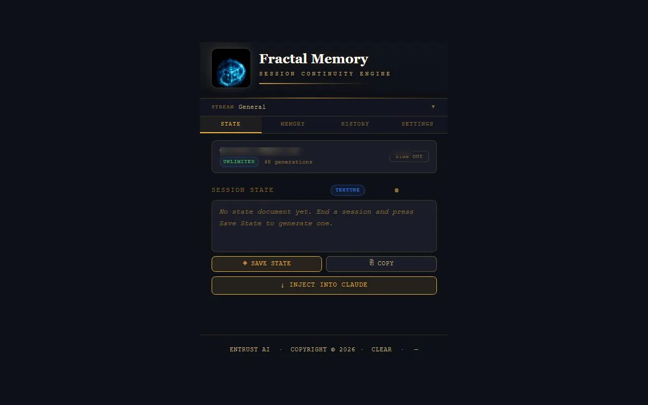Fractal Memory のプロダクトバナー