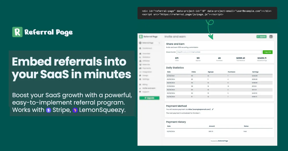 Referral Page