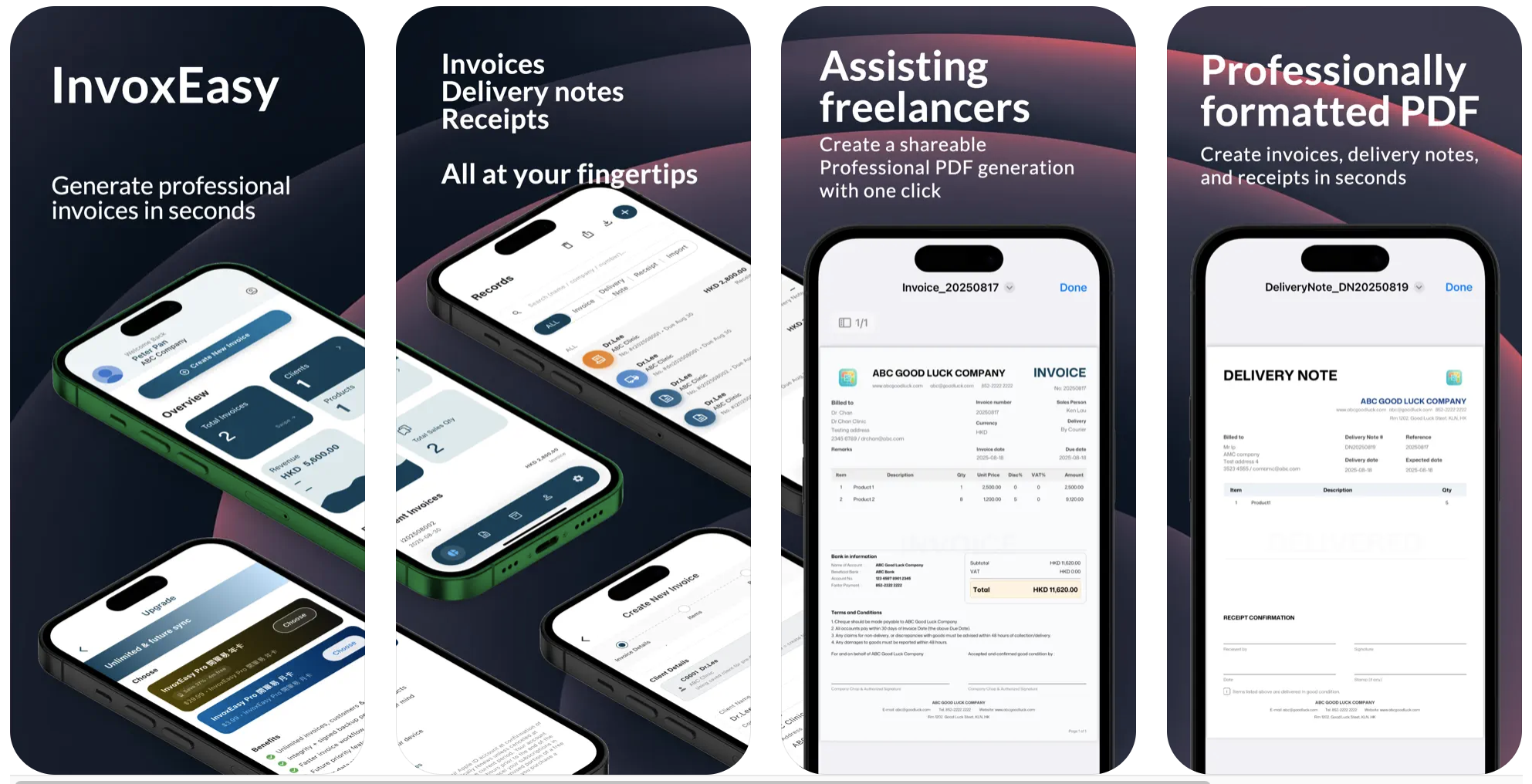 InvoiceEasy - InvoxEasy - Main product screenshot demonstrating key features and user interface