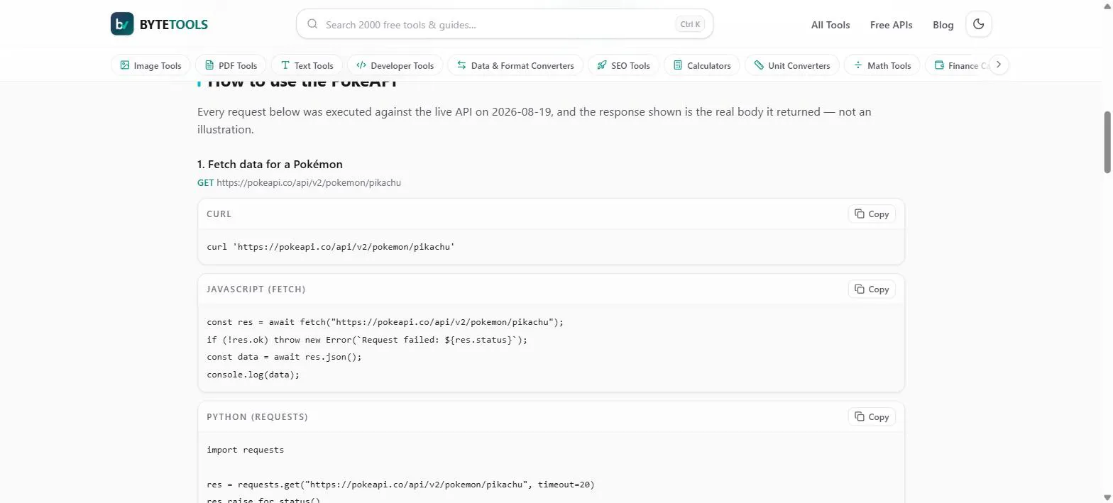 ByteTools API Directory gallery image