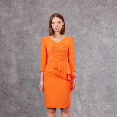 Carla Ruiz Orange Occasion Wear Dress