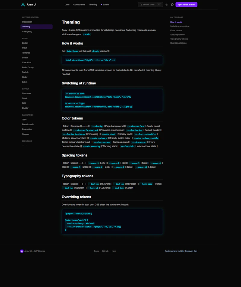 Anex UI screenshot 4