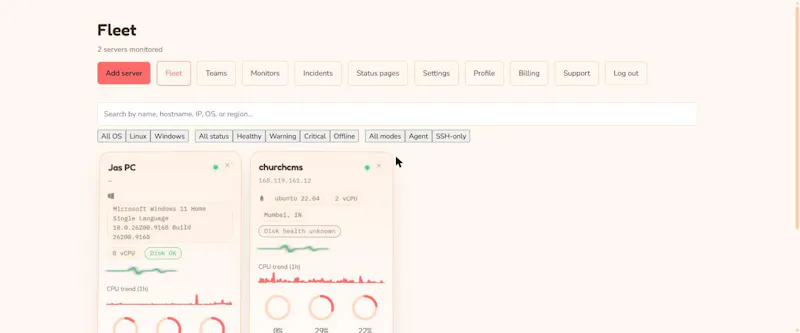 MonitorFree screenshot 1