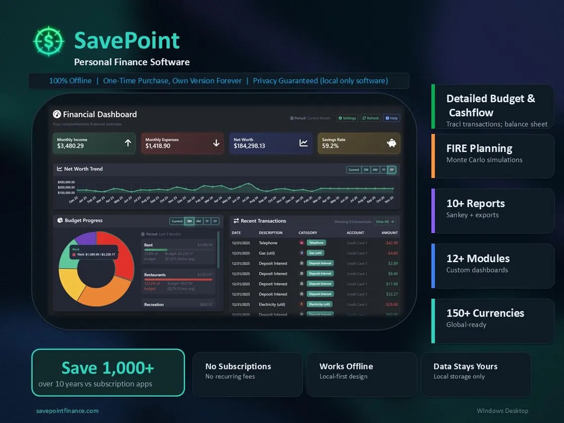 SavePoint - Main product screenshot demonstrating key features and user interface