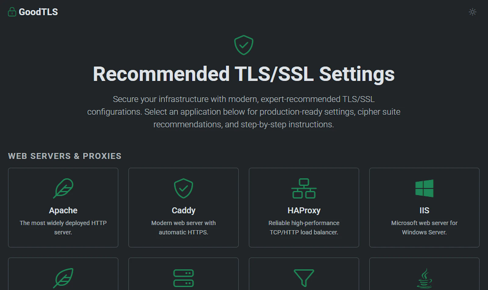 GoodTLS - Recommended TLS/SSL Settings screenshot 1