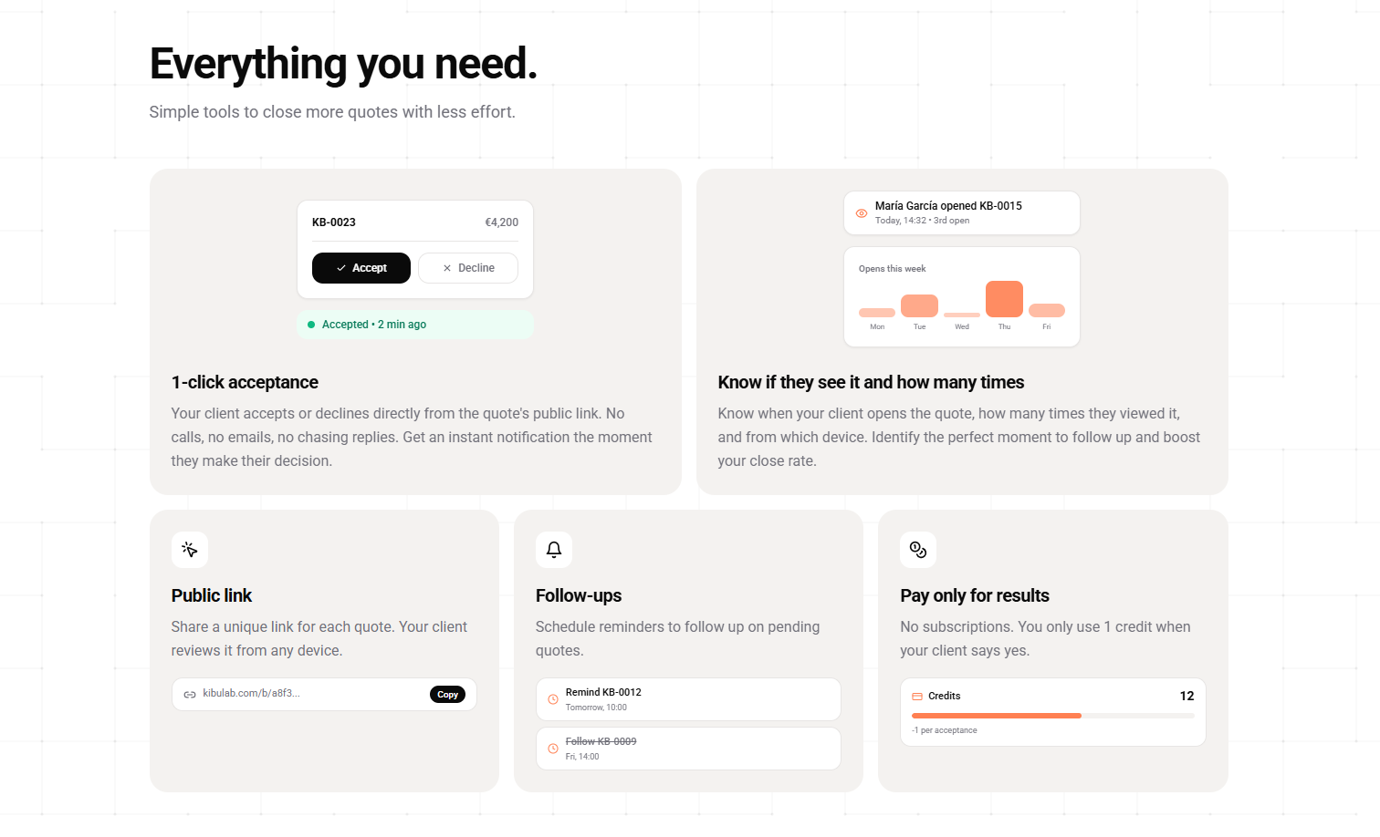 Quotes in 30 seconds. Pay on acceptance - Screenshot 2 showing product features and functionality