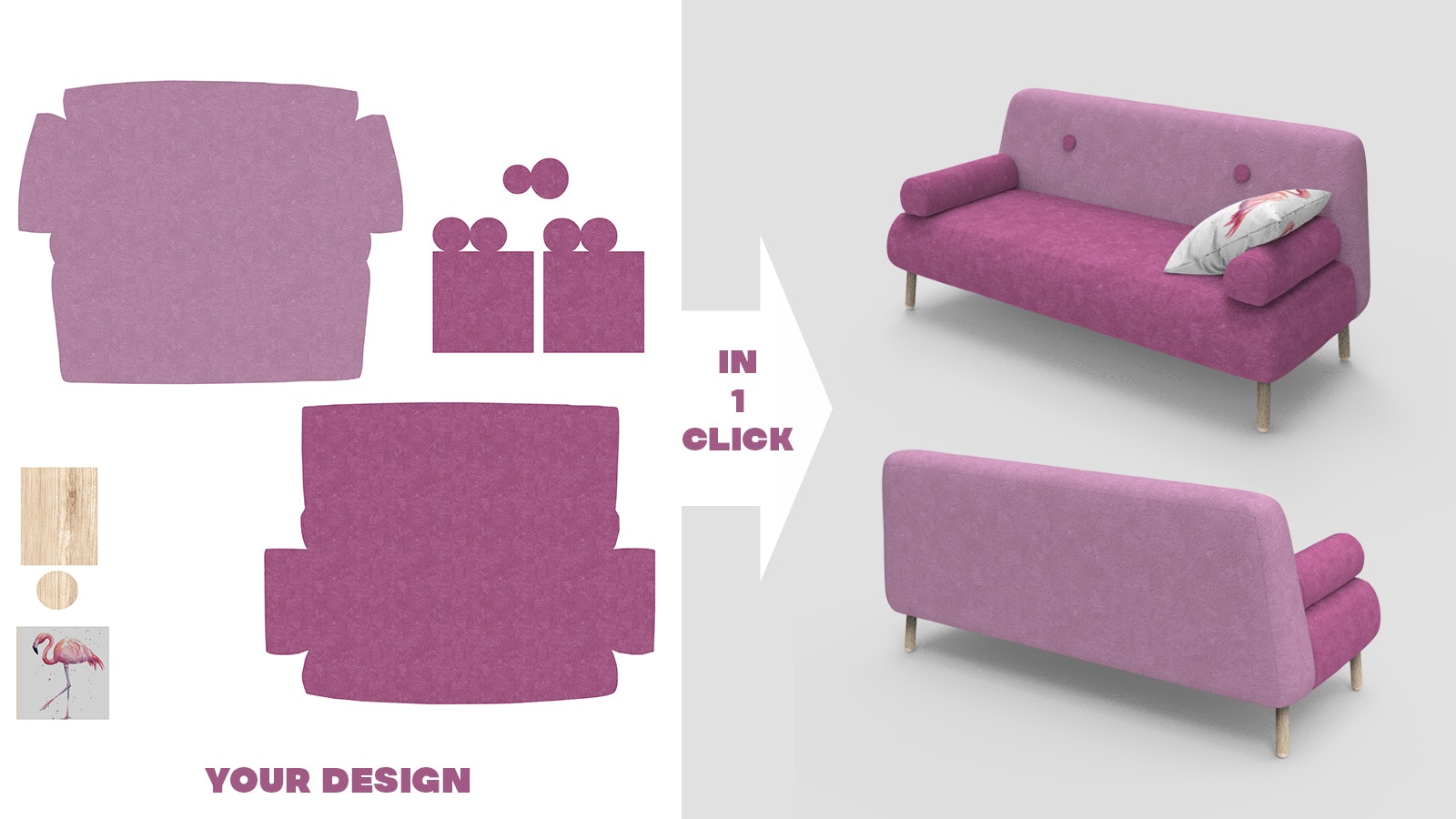 Mídia 12 de Visualização de Michio - Transforme o design 2D em produto 3D em 1 segundo
