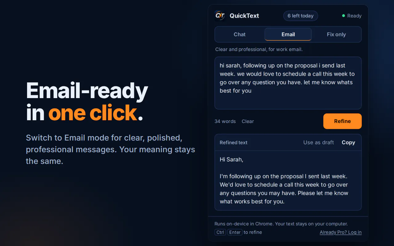 QuickText – AI Text Refiner gallery image