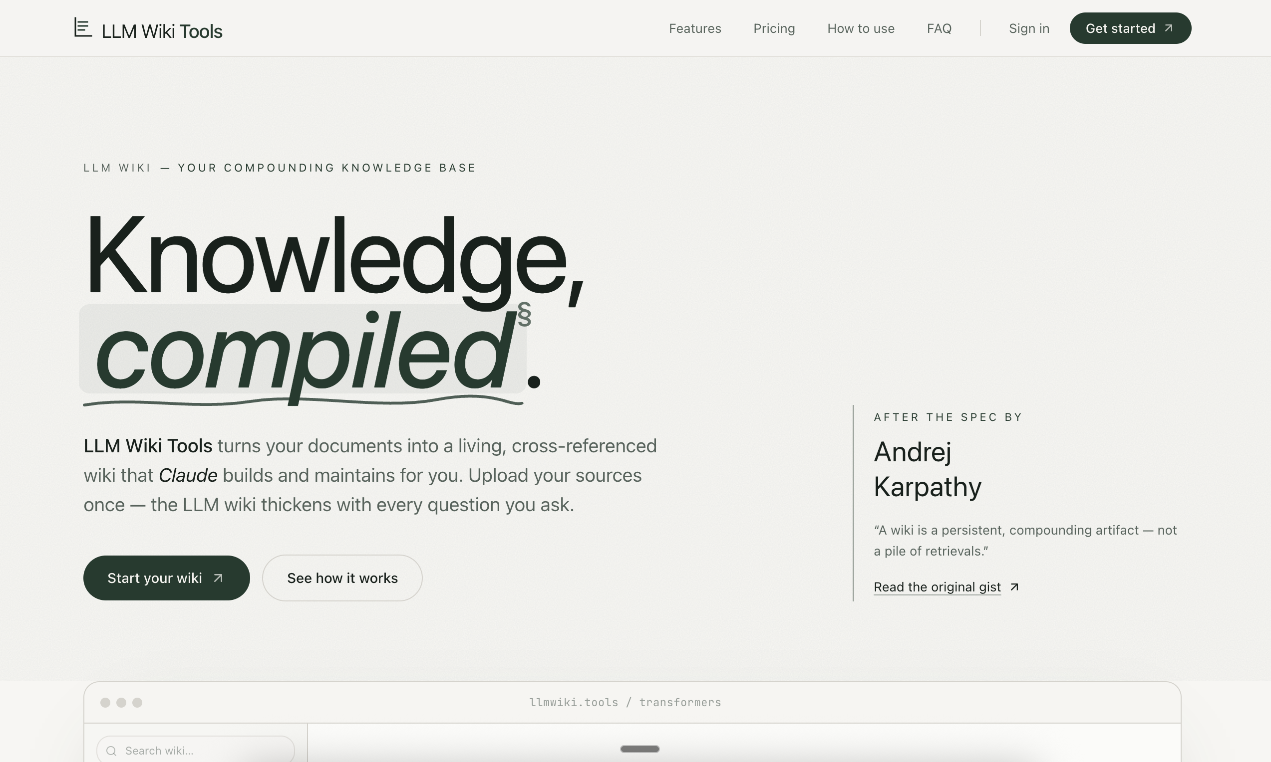 LLM Wiki Tools gallery image