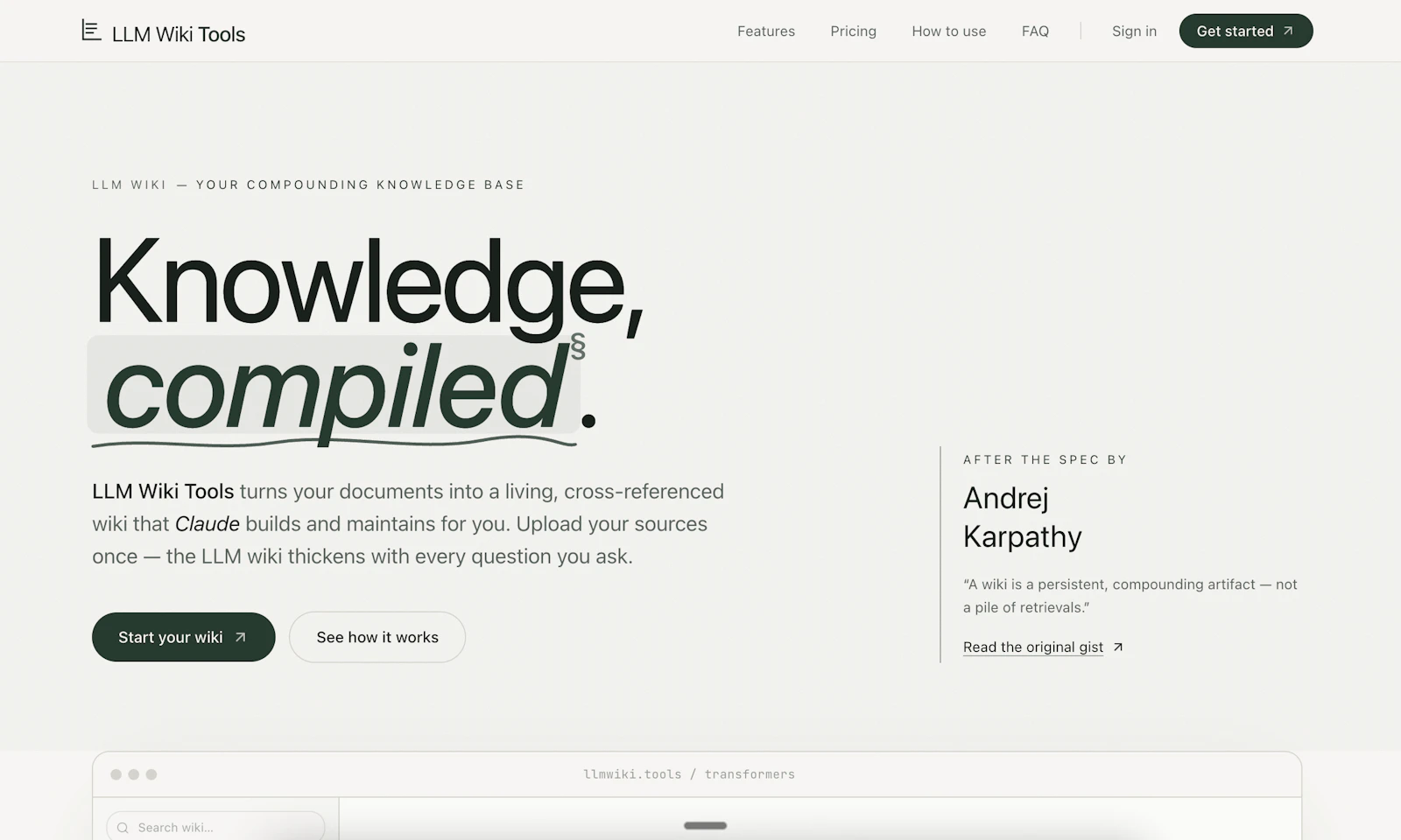LLM Wiki Tools screenshot 1