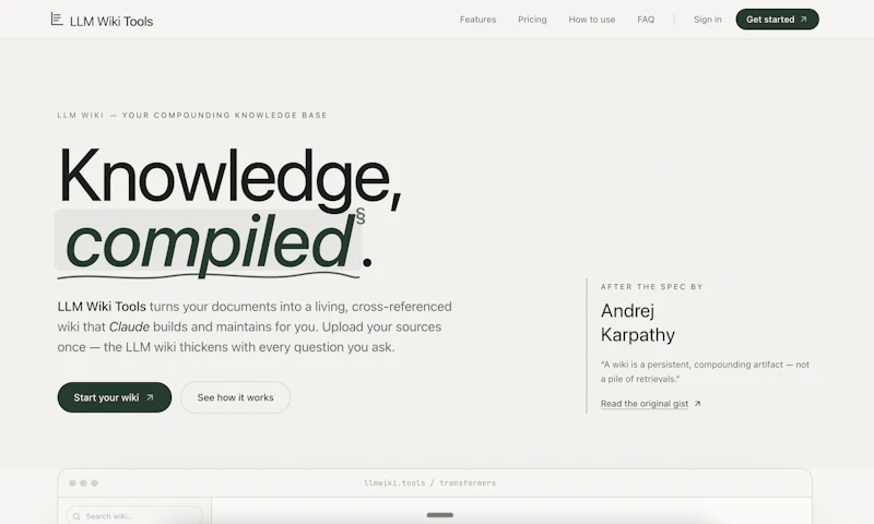 LLM Wiki Tools screenshot 1