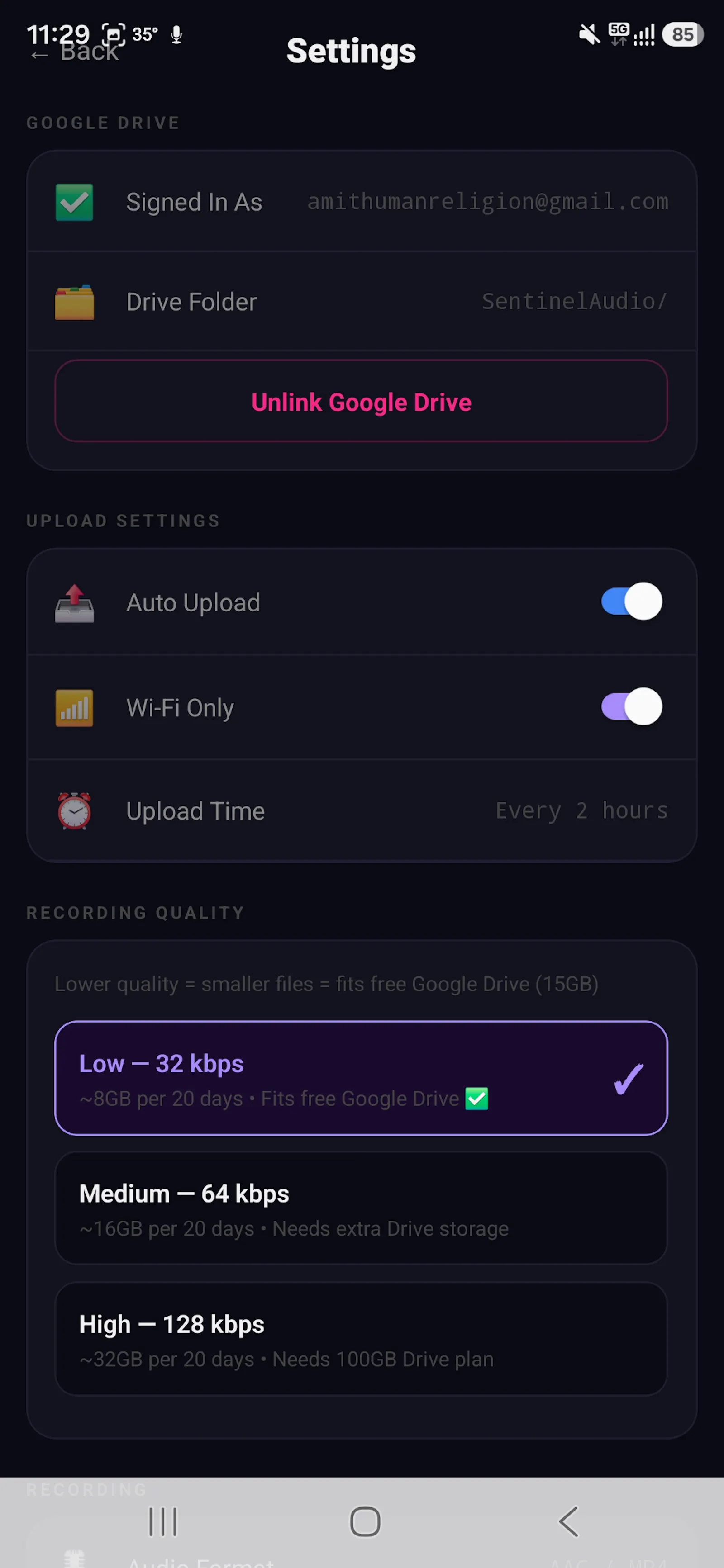 SentinelAudio screenshot 2