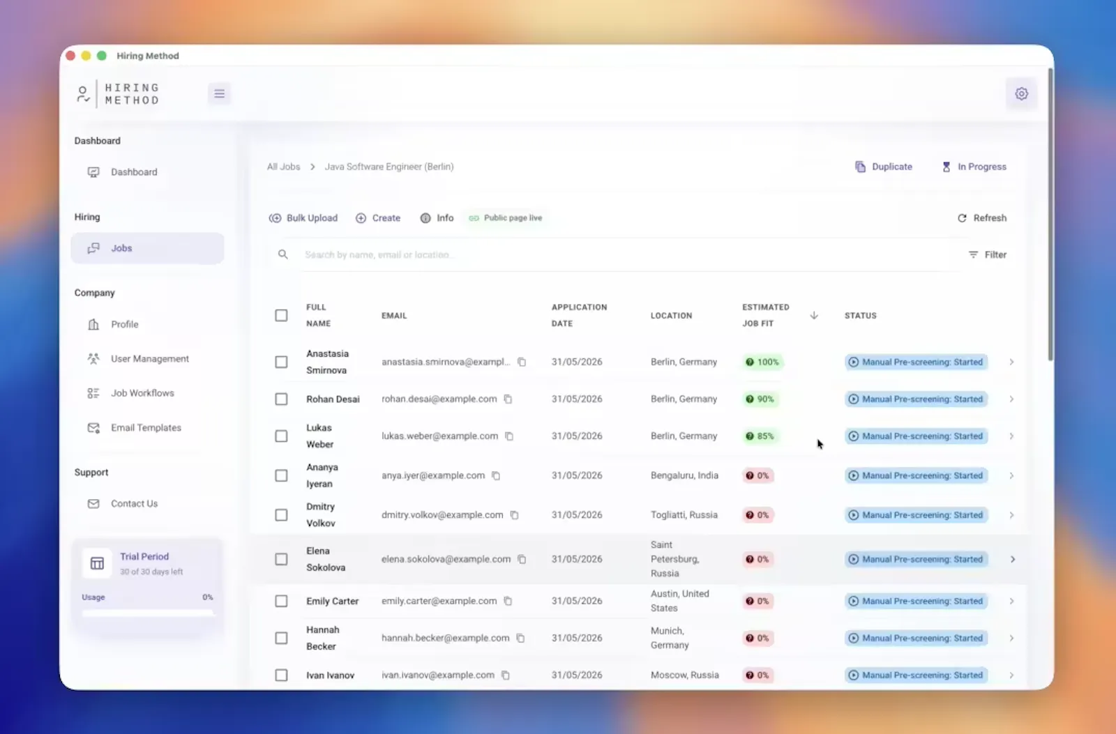 Hiring Method screenshot 1
