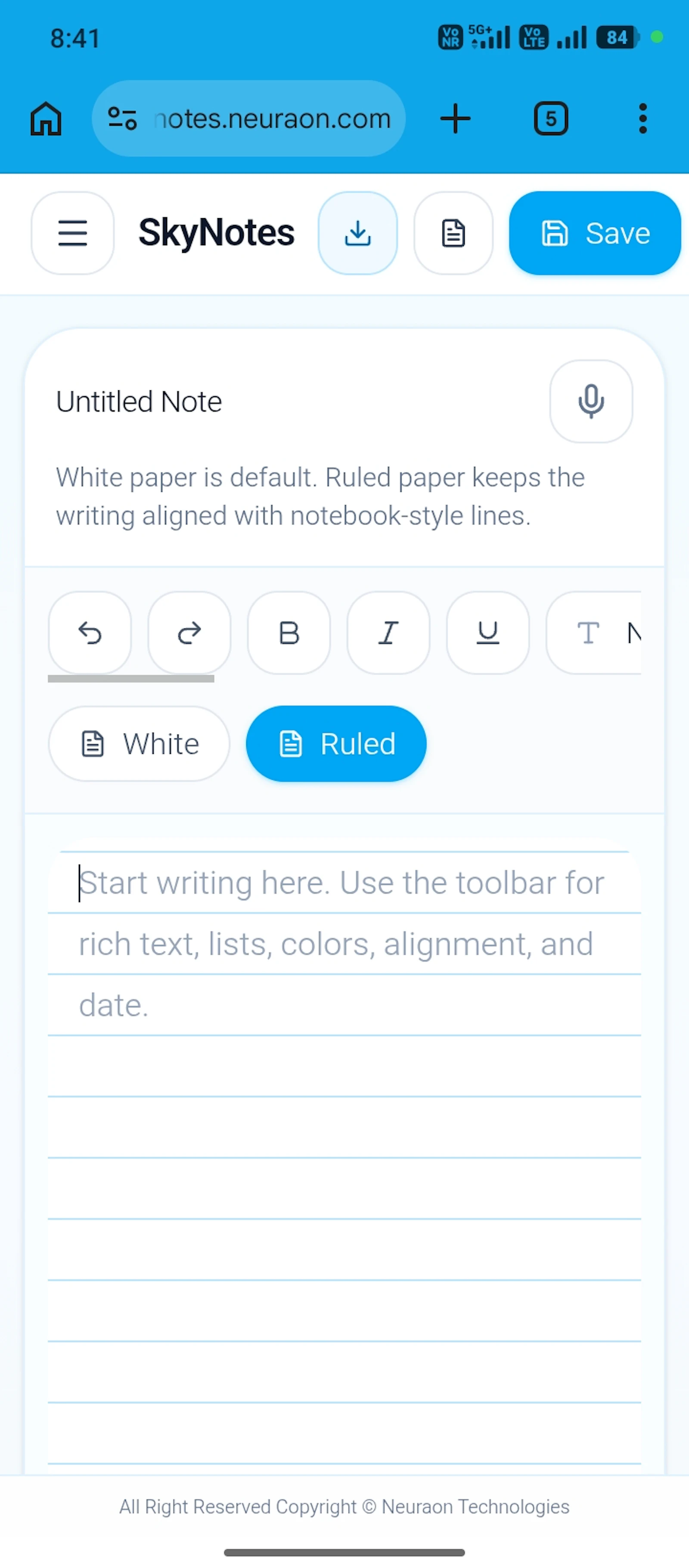 SkyNotes screenshot 3