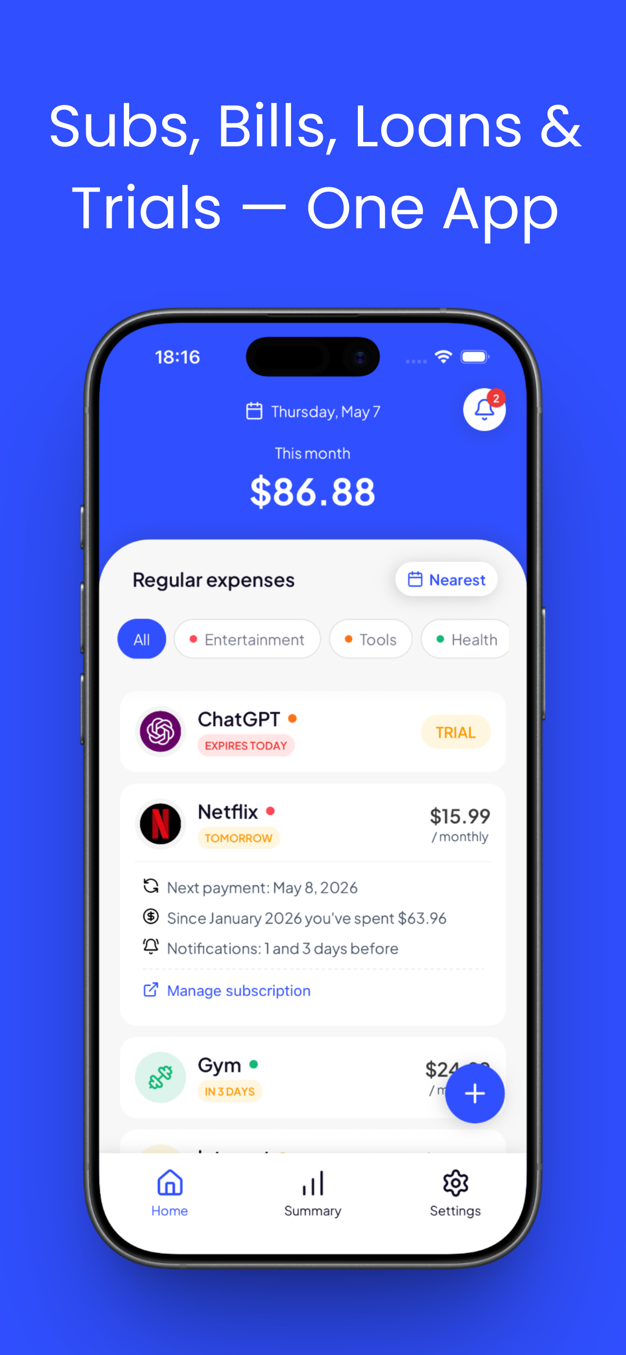 Lupi: Bills & Subscriptions gallery image