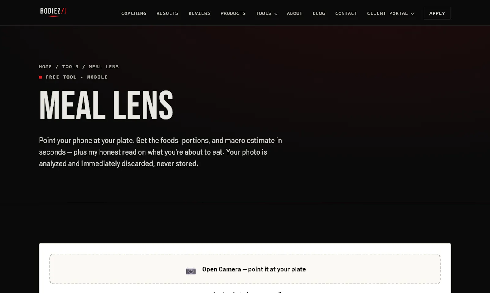 Meal Lens by BodieZ screenshot 4