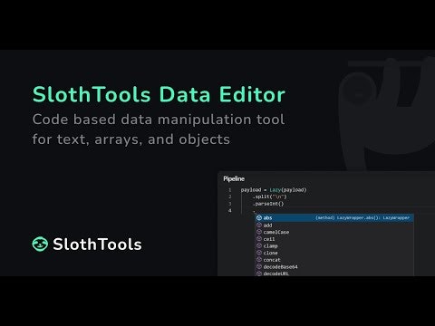 SlothTools Data Manipulation Editor gallery image