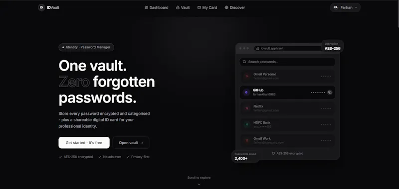 IDVault screenshot 1