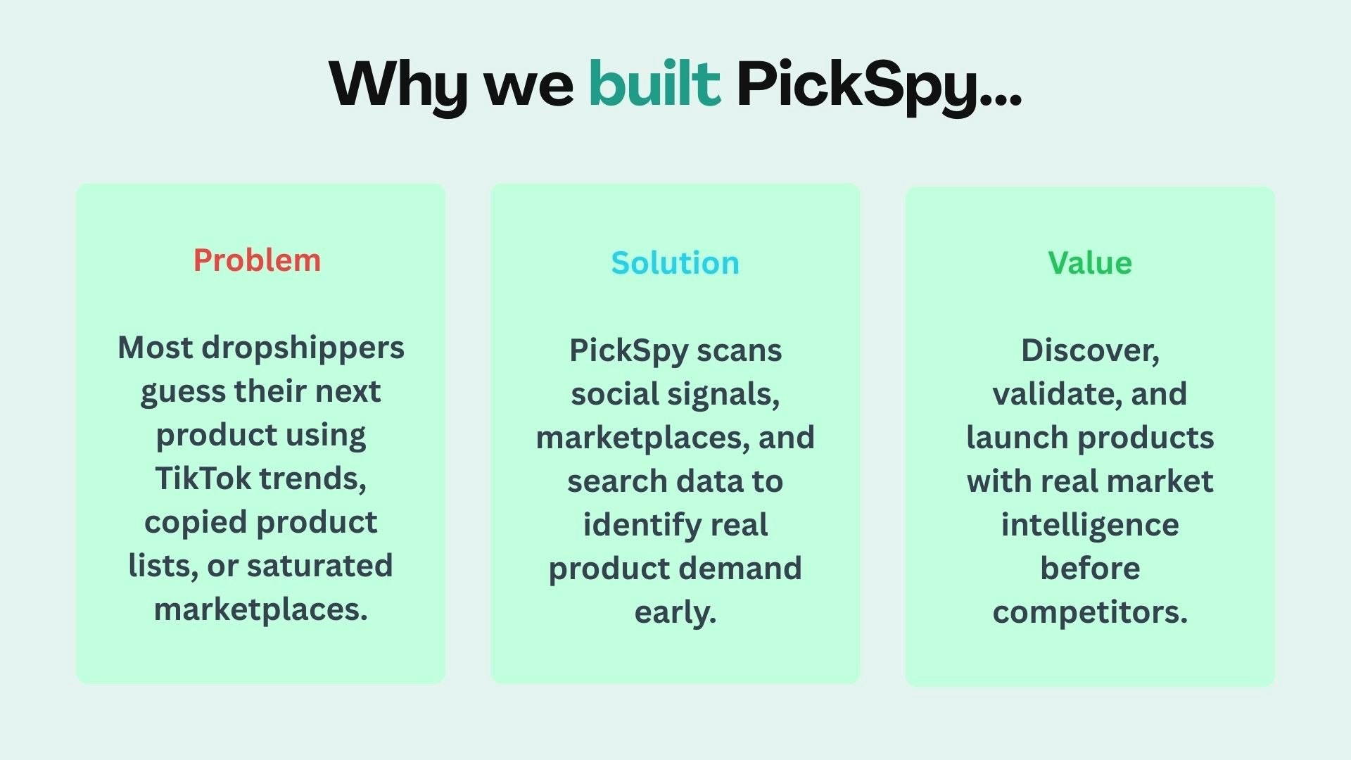 PickSpy - Screenshot 2 showing product features and functionality
