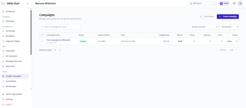 WhiteStart screenshot 4