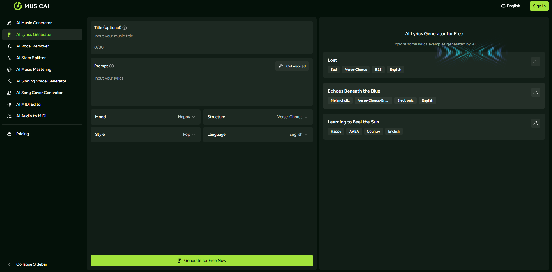MusicAI: Revolutionizing Music Creation gallery image