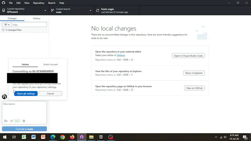 GitHub Desktop Multiple Accounts Edition screenshot 2