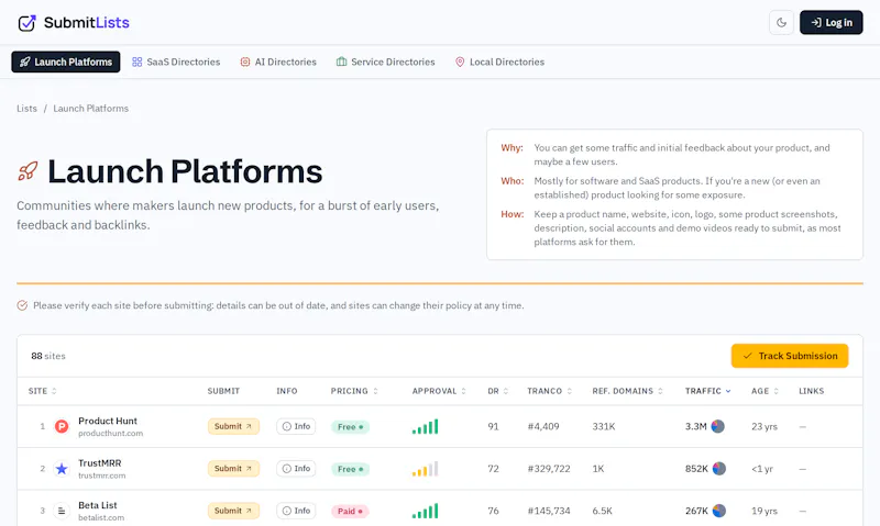 SubmitLists screenshot 5