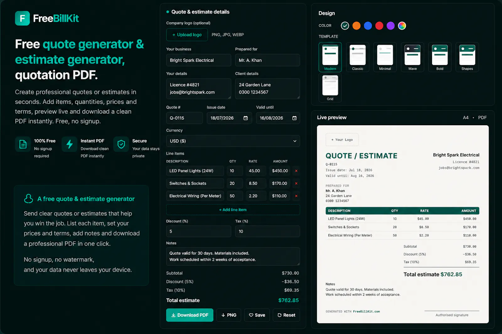 FreeBillKit screenshot 5