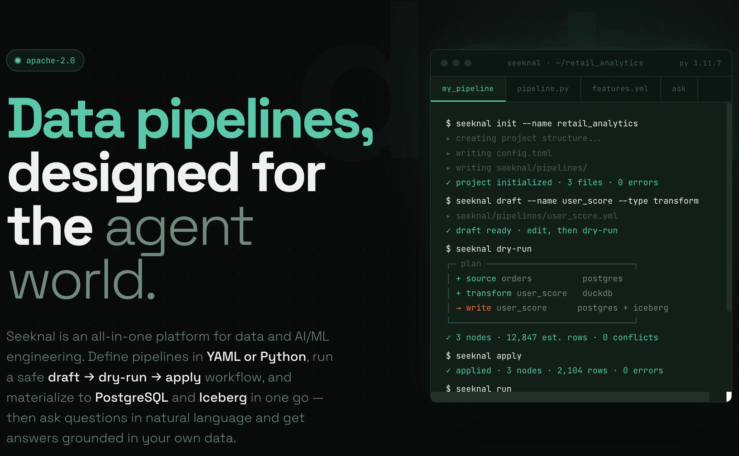 Seeknal screenshot 1