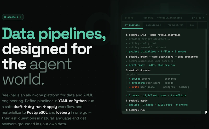 Seeknal screenshot 1