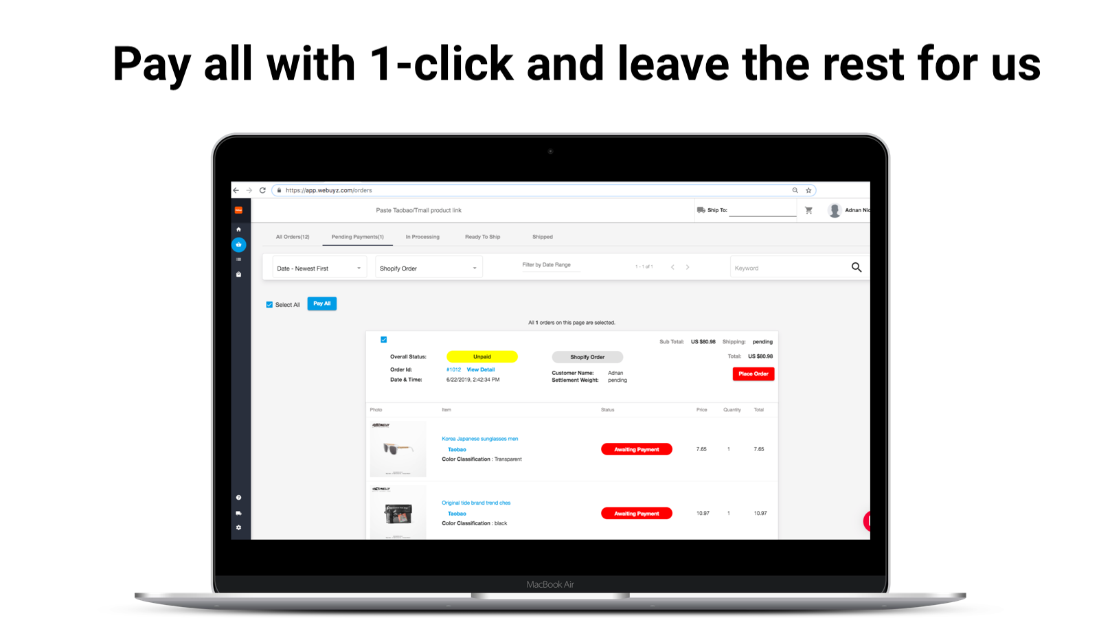 WeBuyz- Dropshipping app for Shopify gallery image