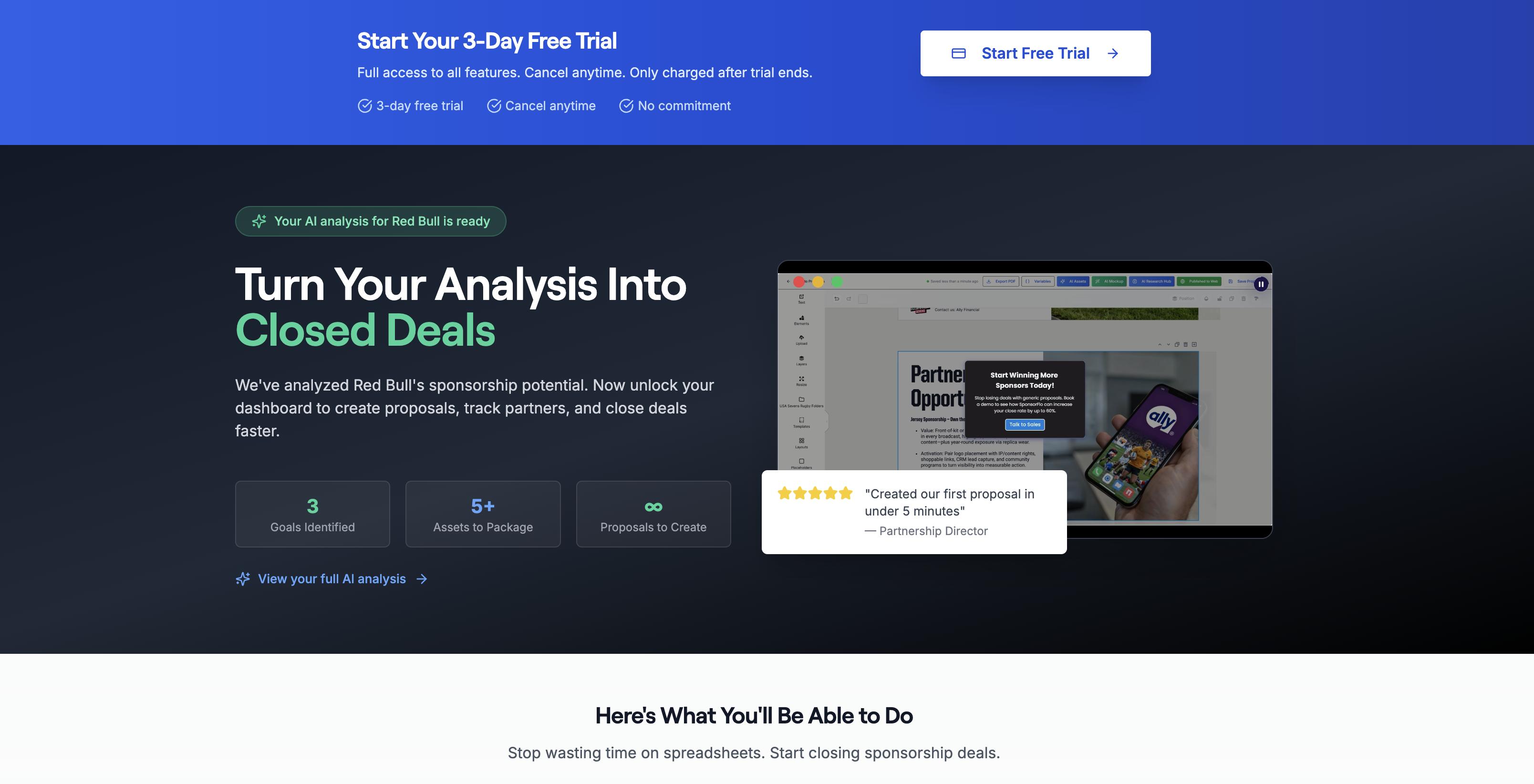 SponsorFlo AI - Screenshot 2 showing product features and functionality