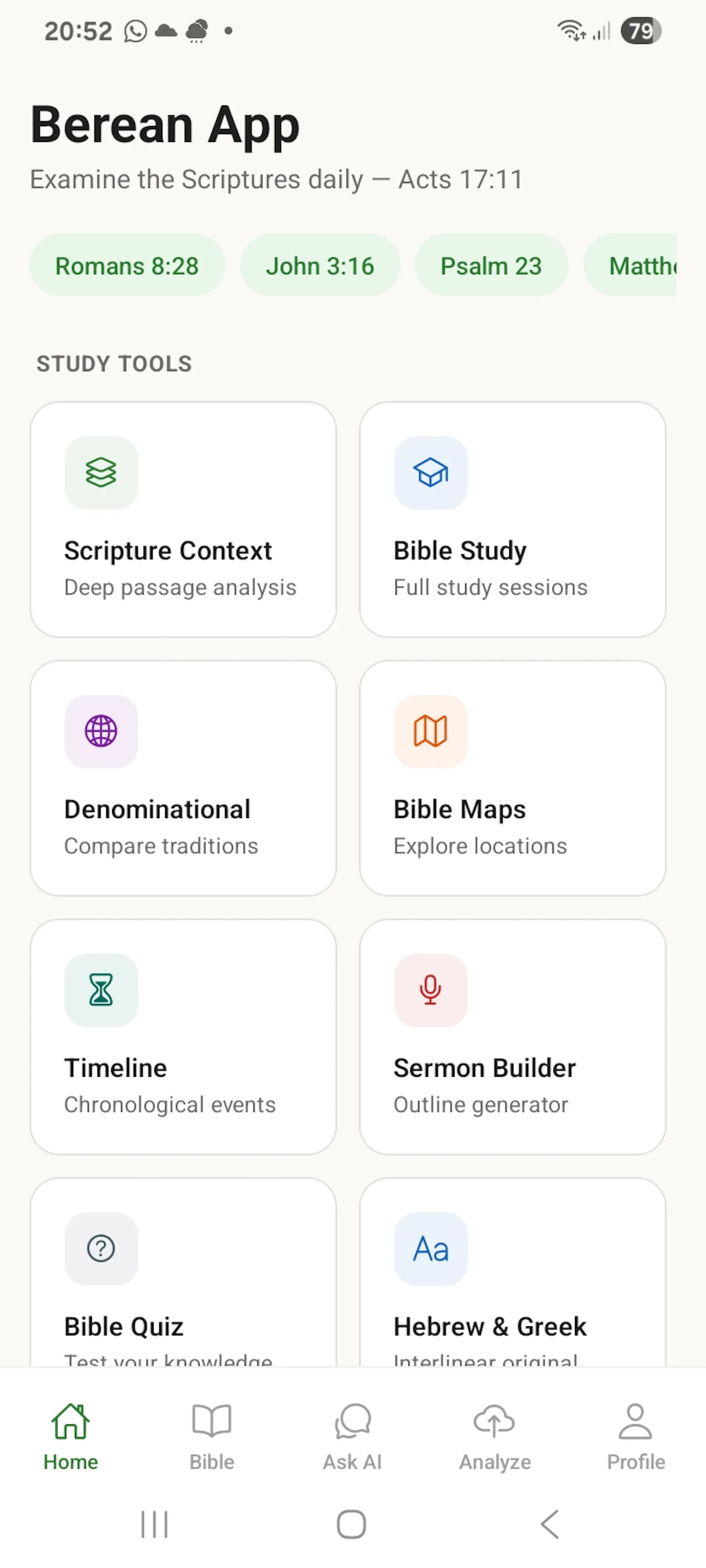Berean app screenshot 2