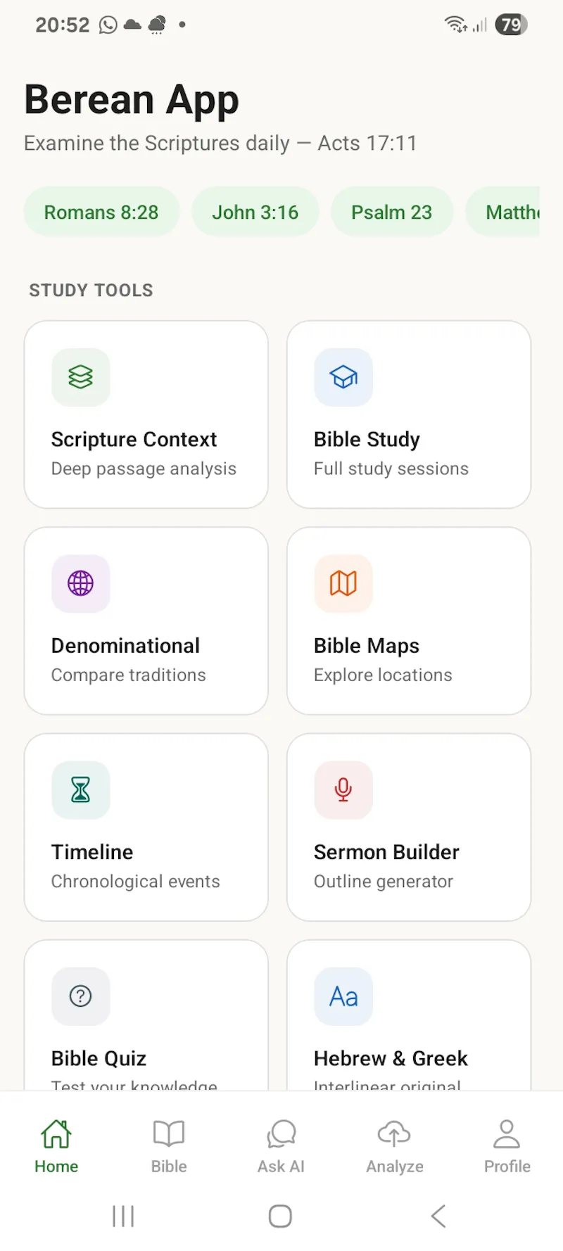 Berean app screenshot 2