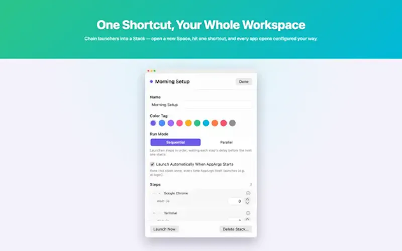 AppArgs: Flags & Shortcuts screenshot 2