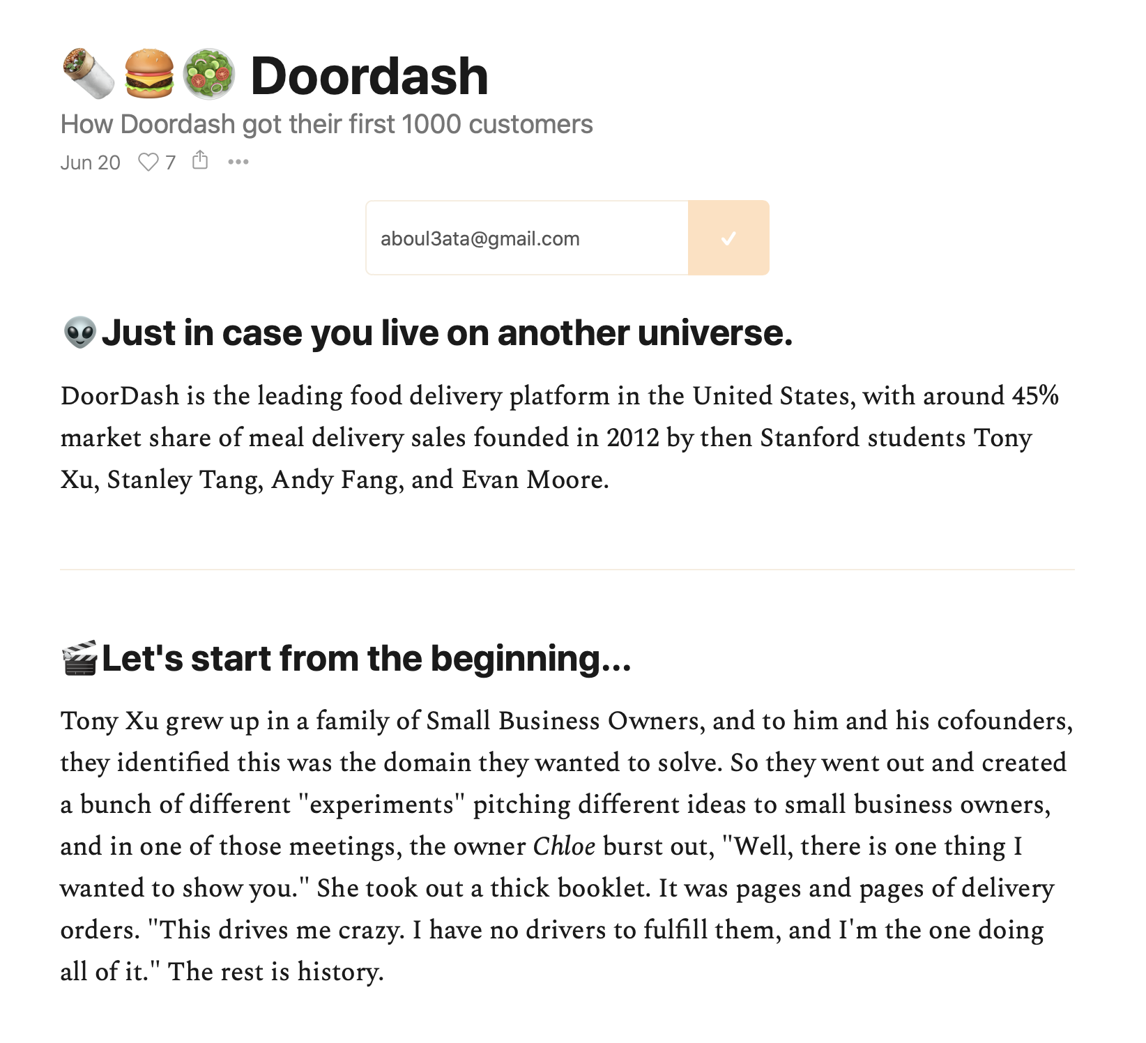 First 1000 Newsletter gallery image