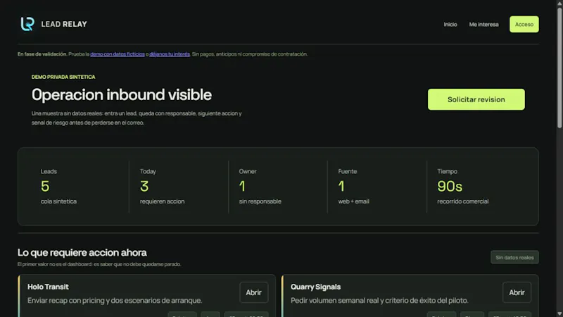 Lead Relay screenshot 2