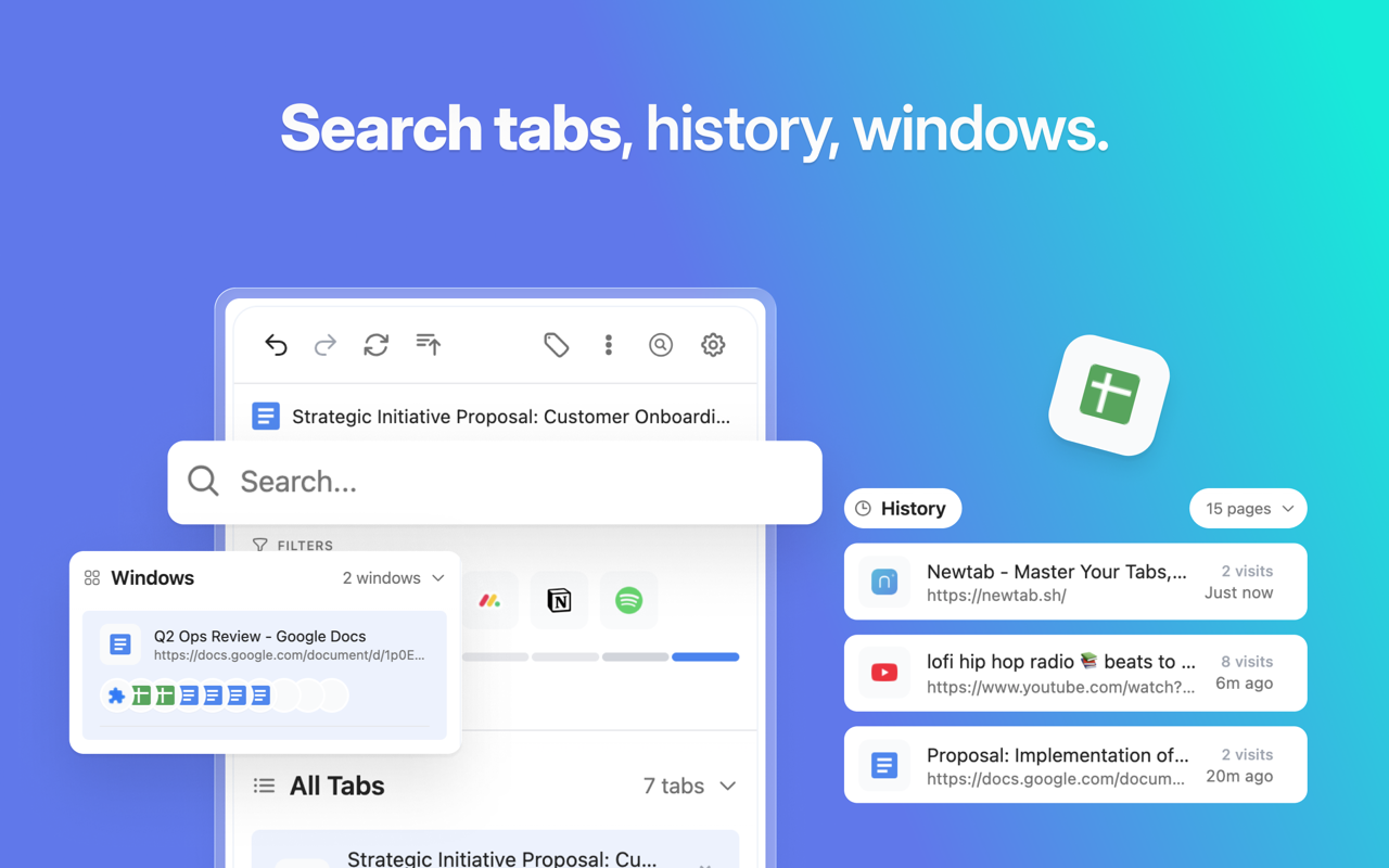 Newtab - Screenshot 2 showing product features and functionality