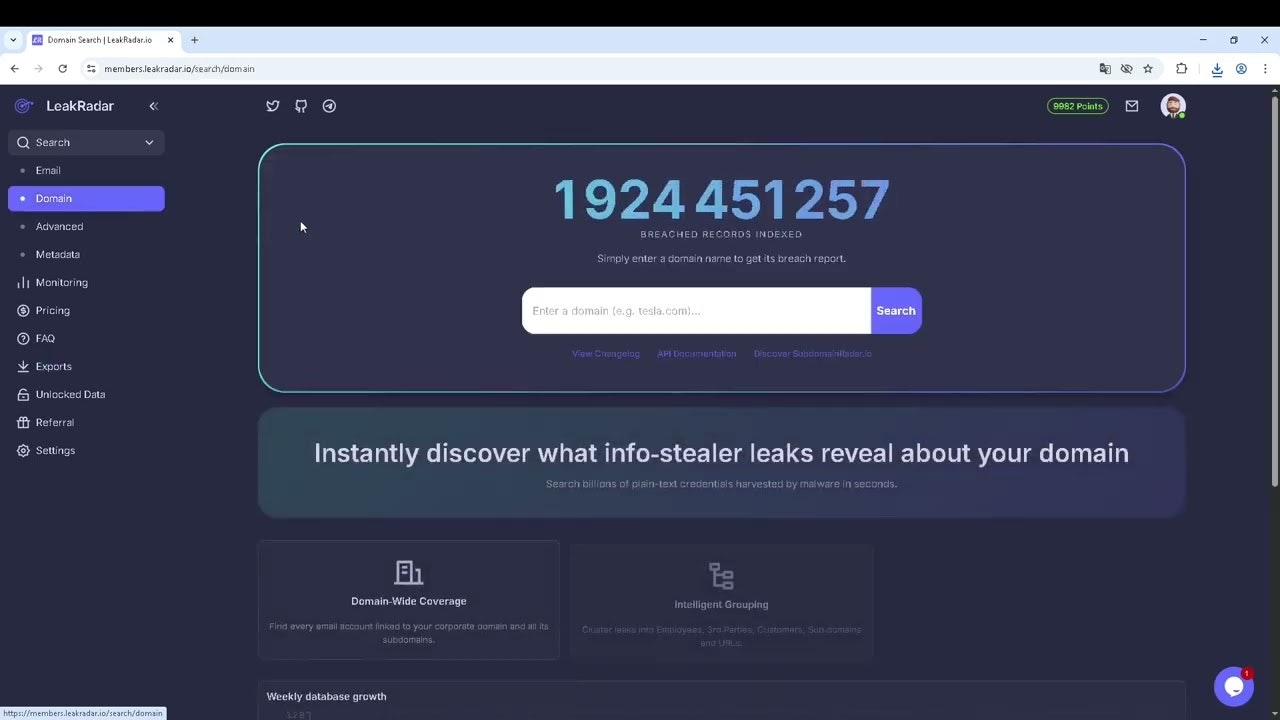 LeakRadar.io gallery image