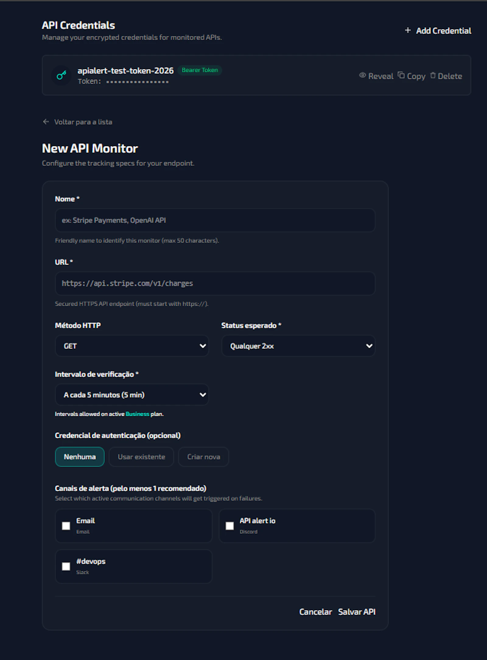 API Alert screenshot 7