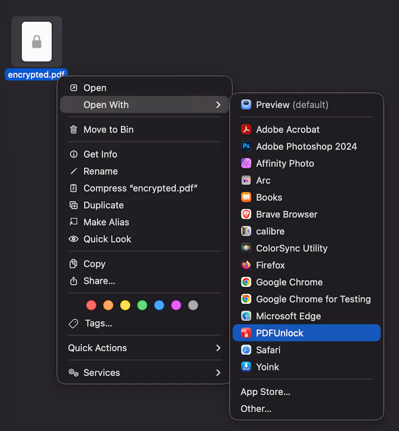 PDFUnlock screenshot 3