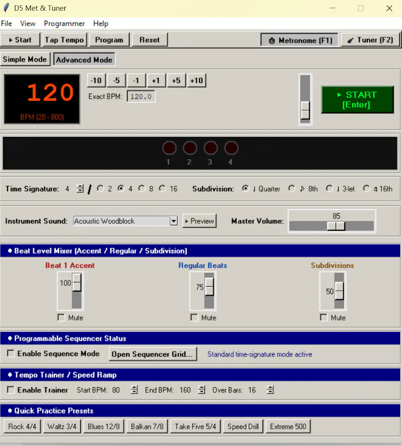 d5 Metronome and tuner screenshot 3