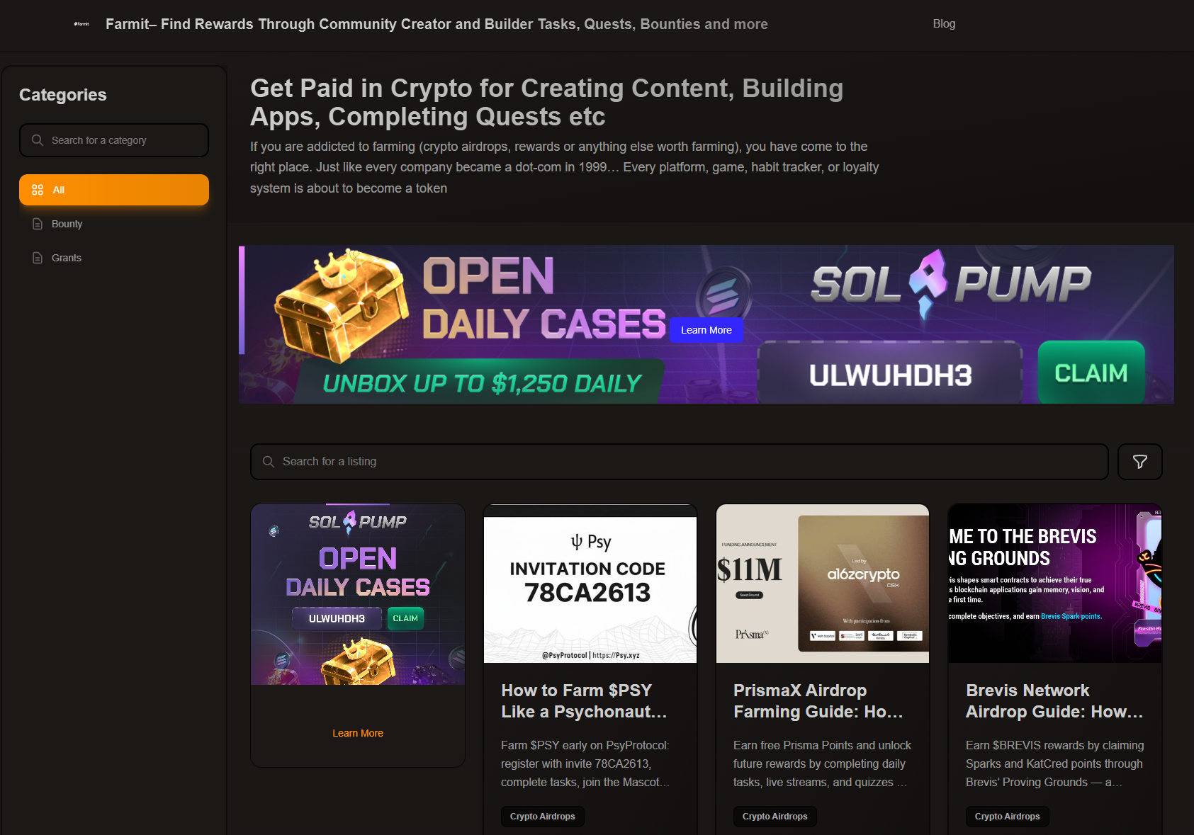 Farmit.Fun - Crypto Airdrops